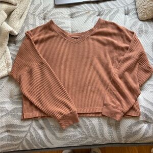 Aeropostale Rust Waffle Knit Crop Top